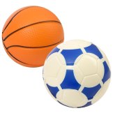 basketball and soccer ball